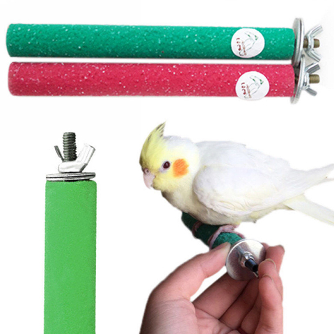 1pcs Wood Bird Claw Beak Grinding Bar Standing Stick Parrot Station Pole Grinding Stand Claws Bird Supplies Cage Accessories ► Photo 1/6