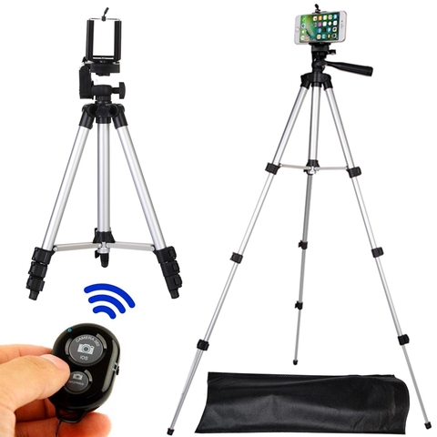Long tripod Bluetooth Remote Control Self-Timer Camera Shutter Clip Holder Tripod Sets Kit Gift For phone Stand holder ► Photo 1/6