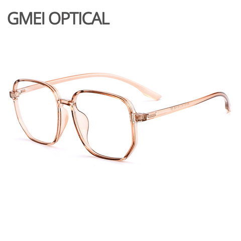 Gmei Optical Transparent Women Glasses Frame Large Size Ultralight TR90 Plastic Eyewear Men Big Myopia Spectacles Frames M9157 ► Photo 1/6