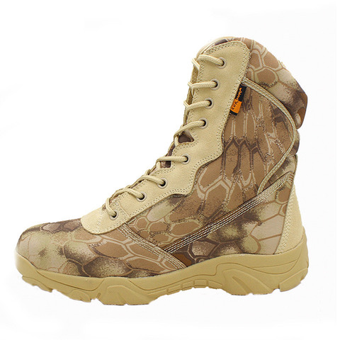 Tactical Military Boots Men Black Motocycle Boots Desert Yellow Python Combat Army Shoes  Botas Militares Homem Autumn Shoes ► Photo 1/1