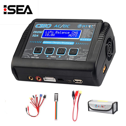 HTRC C150 Balance Charger AC/DC 150W 10A discharger for LiPo LiHV LiFe Lilon NiCd NiMh Pb Battery RC Charger & 8 in 1 Wire ► Photo 1/6