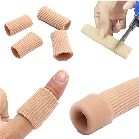 1 Pc Ribbed Fabric Gel Tube Sleeve Cap Can Be Cut Toe Set for Finger Hammer Toe Cap of Foot Protection Toe Finger Care 3 Size ► Photo 1/6