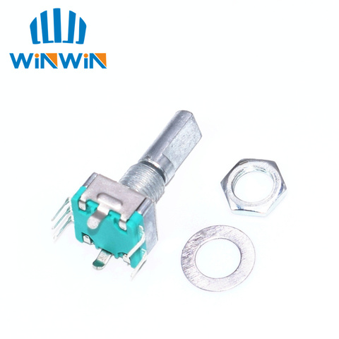 Original,Rotary encoder,code switch/EC11/ audio digital potentiometer,with switch,5Pin, handle length 20mm ► Photo 1/1