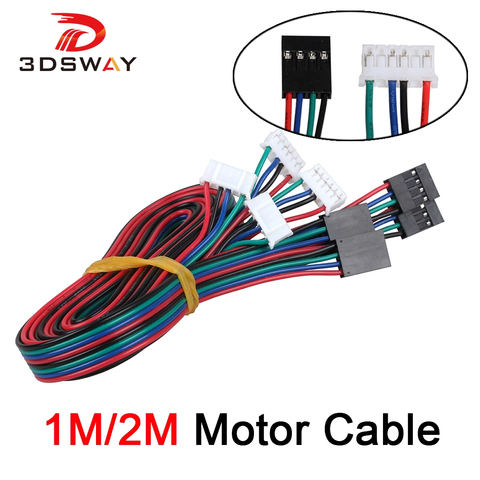 3DSWAY 3D Printer Parts 4pcs/lot 1M/2M DuPont cable 4pin two-phase four-lead motor connector cables for 42 stepper motor ► Photo 1/5