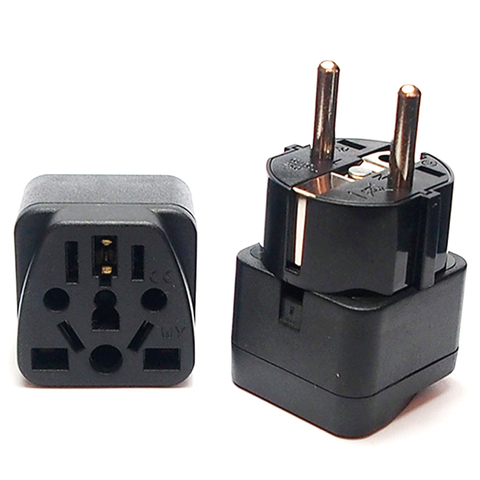 New Universal Italy Switzerland India UK US AU to EU German Russia AC Power Socket Schuko Plug Travel Charger Adapter Converter ► Photo 1/6