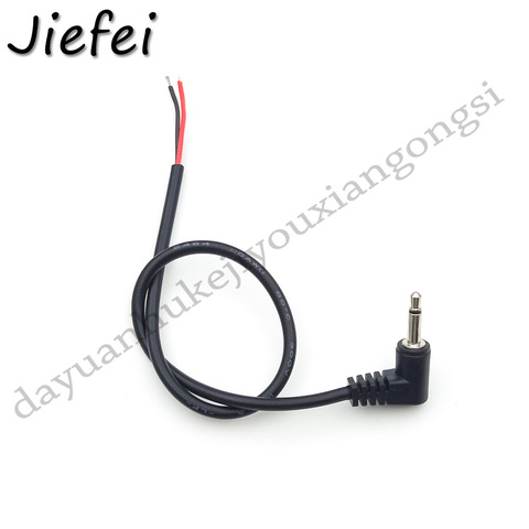 4Pcs Right angle 90 degrees 3.5mm Mono Headset male Plug with cable 2 pole 3.5 mm Audio Jack Adapter Connector 25cm 20AWG ► Photo 1/3
