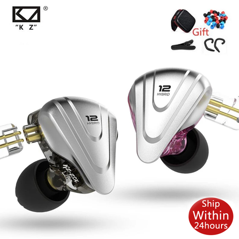 KZ ZSX 5BA+1DD 12 Unit Terminator Hybrid Metal In-Ear Earphones HIFI Headset Music Sport Earpiece For ZS10 Pro ZAX ASX EDX Z1 S2 ► Photo 1/6