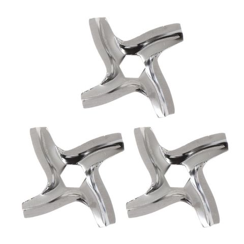 3PCS Stainless Steel Metal Meat Grinder Parts 4 Blade Hexagon Mincer Knife ► Photo 1/6