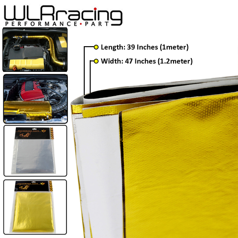 1 Meter * 1.2 Meter Self Adhesive Reflect A Gold Heat Wrap Barrier High Quality 39in.x 47in.Piece For VW PASSAT AUDI A4 B6  ► Photo 1/6