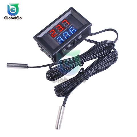 DC4-28V Mini Digital Thermometer With Dual Metal NTC 10K Waterproof Probe Temperature Sensor Tester -20-100 Degree ► Photo 1/6