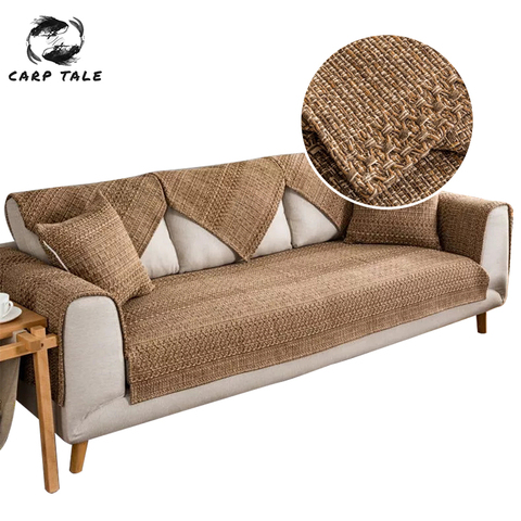 Coffee Color Sofa Cover Anti-dirty Slip Slipcover Seat Modern Style Couch Cover Sofa Towel For Living Room Decor Cushion Blanket ► Photo 1/6