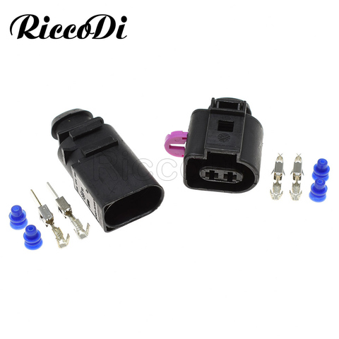 1/10Kits 3.5mm Automotive Wiring Harness Connector 1J0973722 8D0973822 Electrical Horn Plug 1J0 973 722 1717692-1 8D0 973 822 ► Photo 1/5