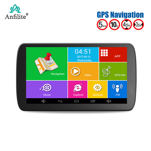 Anfilite 9 inch GPS navigation Android 6.0 Car DVR 1G/16G Dash Cam 1080P truck Video Recorder Camera GPS automobile navigation ► Photo 1/6