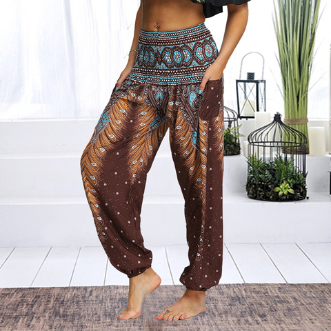 Womens Loose Yoga Pants Floral Print Wide Leg Trousers Long Stretch Pants Loose Palazzo Trousers SweatpantsHarlan Pants ► Photo 1/6