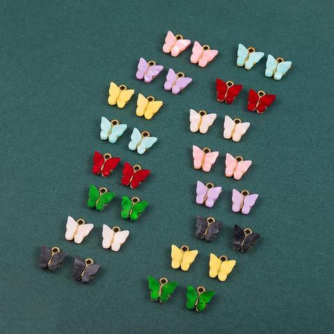 4-10Pcs Multicolor Acrylic Butterfly Pendant Charm Set for Jewelry Making DIY Earrings Necklaces Bracelets Handmade Accessories ► Photo 1/6