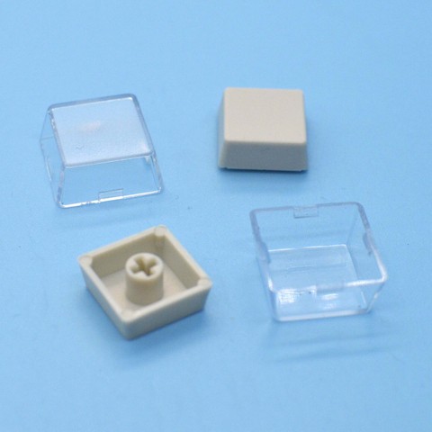 10/Pcs Transparent Keycaps Double-layer Keycaps Removable Paper Clips Custom MX Switch Relegendable Keycap Shell Protection ► Photo 1/2