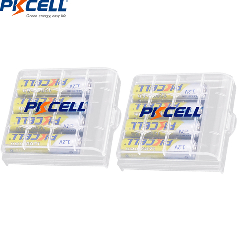 8pcs PKCELL AAA 1200mAh Battery 1.2V NIMH AAA Rechargeable Batteries aaa Battery +2pcs battery box holder for AAA AA battery ► Photo 1/6