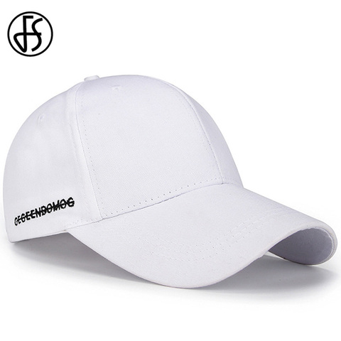 FS Winter Brand Mens Face Caps White Black Simple Design Peaked Hat Korean Streetwear Hip Hop Baseball Caps For Women Bone ► Photo 1/6