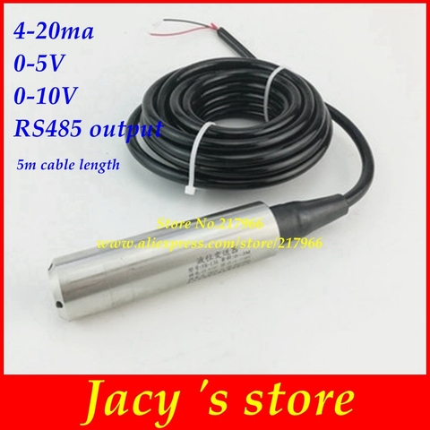 12-24VDC H2O Liquid level sensor integrate level transmitter  input type water level sensor 4-20ma 0-5V 0-10V RS485 output ► Photo 1/5