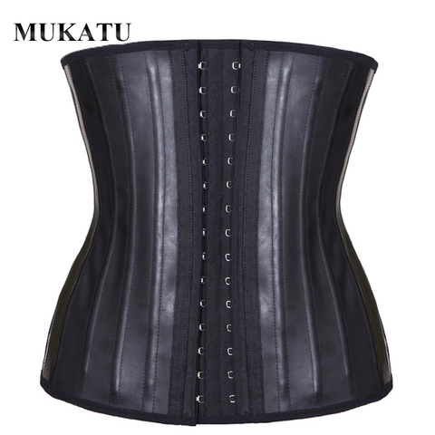 MUKATU Latex Waist Trainer Corset Belly Slim Belt Body Shaper Modeling Strap 25 Steel Boned Waist Cincher fajas colombianas ► Photo 1/6