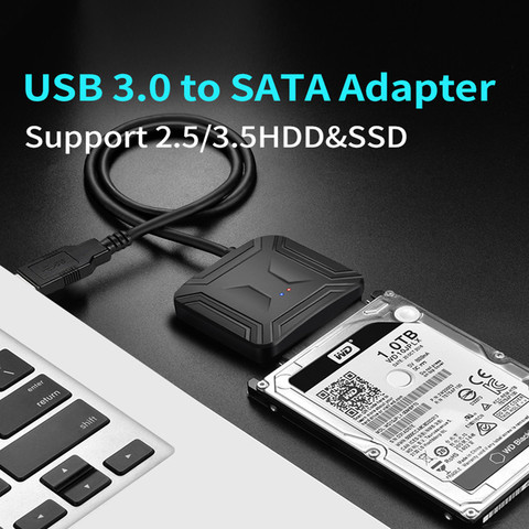 USB 3.0 To Sata 22pin Adapter Converter Cable USB3.0 Extern Hard disk Cable For Samsung Seagate WD 2.5 3.5 HDD SSD Adapter ► Photo 1/6