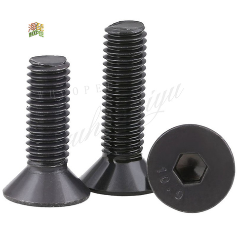 50pcs 20pcs 10pcs 5pcs Din7991 M2 M2.5 M3 M4 M5 M6 M8 10.9 Black Inox Hex Socket Flat Countersunk Head Cap Toy Screw ► Photo 1/1