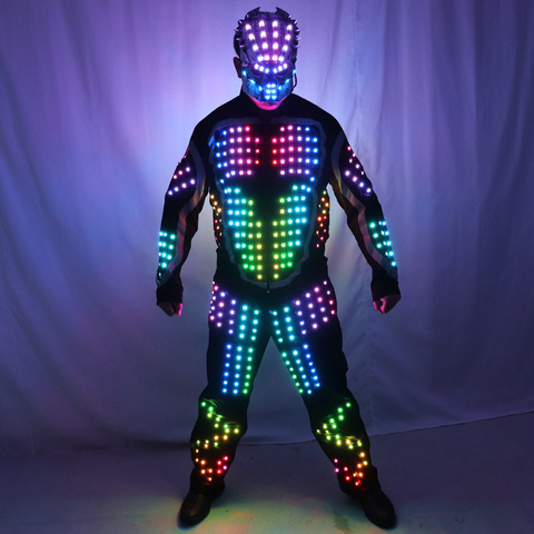 Digital LED Luminous Armor Light Up Jacket Glowing Costumes Suit Bar Nightclub Party Performance Costume Parade Float Decoration ► Photo 1/6