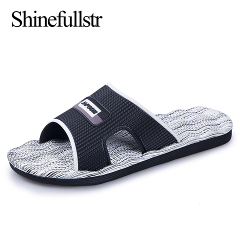 fashion men slippers slides for outdoor beach summer mens slipers flat lightweight soft slipper big size pantoufle homme 46 47 ► Photo 1/6