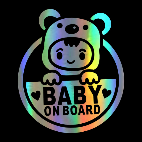 Car Sticker 3D 15.5 * 13.5cm funny Baby on Board Decals Stickers on Car Reflective Motorcycle Car Styling ► Photo 1/4