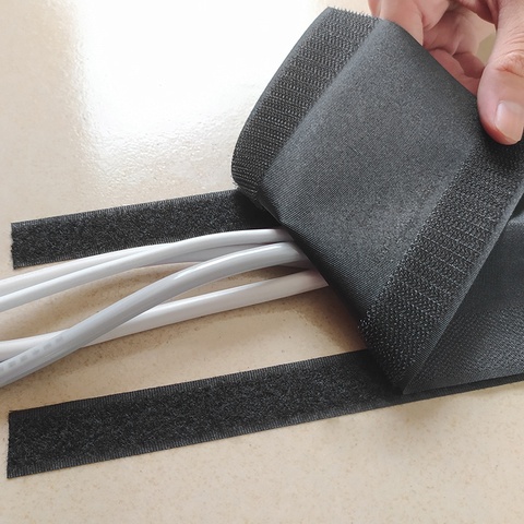 1 Meter Soft Adjustable Hook And Loop Office Desk Wire Cable Cover For Floor/Carpet/Trunk/Desk Office Supplies ► Photo 1/6