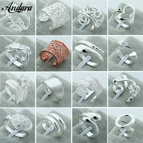 New 100% Silver 925 Jewelry Simple Fashion Heart Animal Dragon Cat Finger Rings for Women Men Silver Fashion Rings ► Photo 1/6