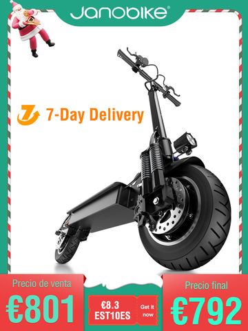 Janobike 100% Original T10 electric scooter 52V 2000W 10 inch tire folding electric scooter double motor electric motorcycle ► Photo 1/6
