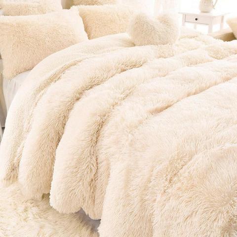35   New Arrival Long Shaggy Throw Blanket Bedding Sheet Large Size Warm Soft Thick Fluffy Sofa Sherpa Blankets Pillowcase ► Photo 1/5