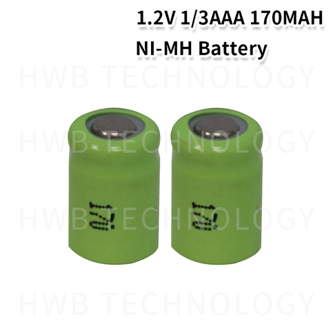 2 PCS/lot KX Original New 1.2V 1/3AAA 170mAh Ni-Mh 1/3 AAA Ni-Mh Rechargeable Battery Free Shipping ► Photo 1/4