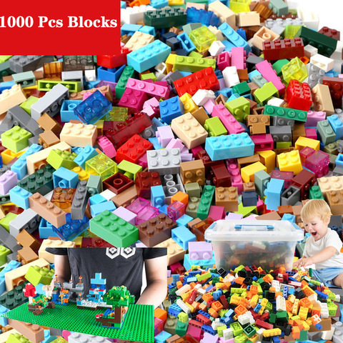 1000 Pieces Building Blocks City DIY Creative Bricks Compatible inglys Bricks Bulk Base Plate Educational Kids Toy Blocks ► Photo 1/6