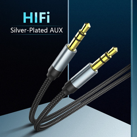 Nylon 3.5mm AUX Audio Cable Male to Male Audio Aux Cable Braided Car Phone Headset MP3 AUX Extension Cable For Car Speaker ► Photo 1/6