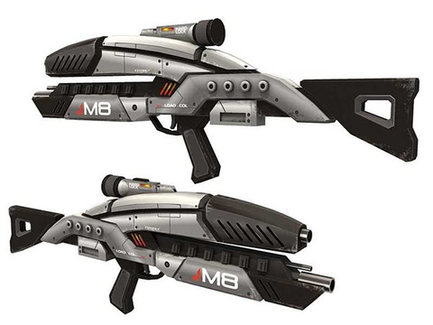 Mass Effect M8 Paper Model 1:1 Firearms Avenger Rifle Machine Gun Assault Rifle Models DIY Toy ► Photo 1/2