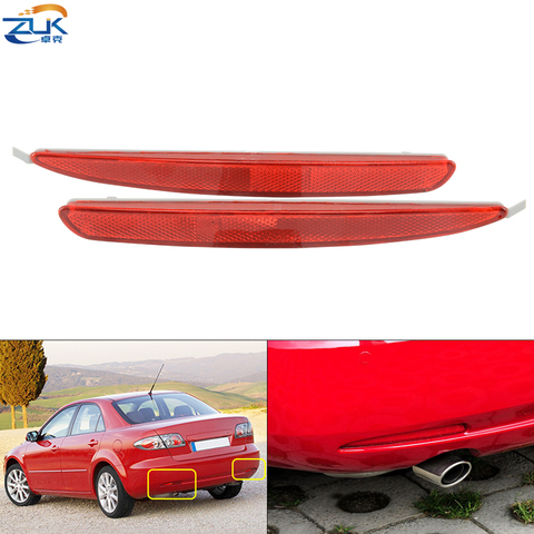 ZUK Rear Bumper Fog Light Fog Lamp Reflector For Mazda 6 M6 Sedan Wagon GG GY 2002 2003 2004 2005 2006 2007 2008 2009 2010-2015 ► Photo 1/6