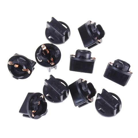 Brand new 10pcs Black Plastic T10 Car Light Socket Twist Lock Wedge Instrument Panel Dash Light Bulb Base Holder 10.7mm ► Photo 1/6