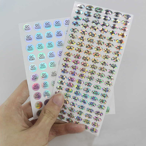 10MM Round 800pcs QC PASSED hologram laser PET paper label product certification stickers free shipping ► Photo 1/6