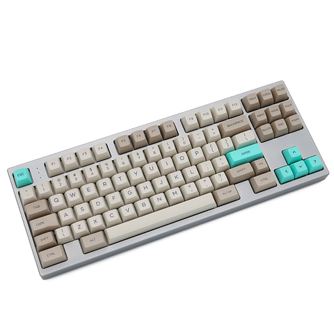SA profile Dye Sub Keycap Set PBT plastic retro beige for mechanical keyboard beige grey cyan gh60 xd64 xd84 xd96 87 104 ► Photo 1/4