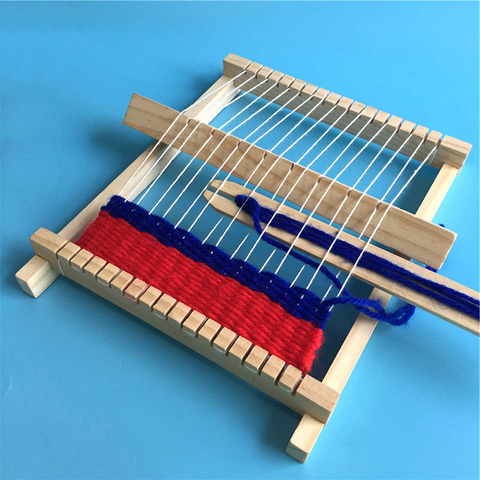 Knitting Loom Mini DIY Traditional Wooden Weaving Toy Loom Handmade Knitting Machine With Accessories For Kids Children ► Photo 1/6