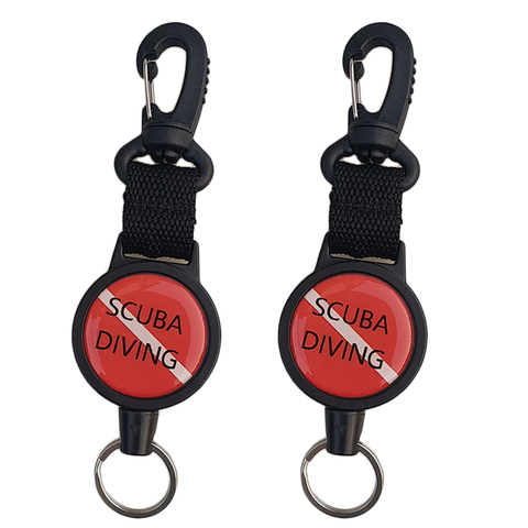 2x Diving Retractable Lanyard Dive Retractor Diving Gear Hook for Otoc/Mask/Light Holder Clip Water Sports ► Photo 1/6