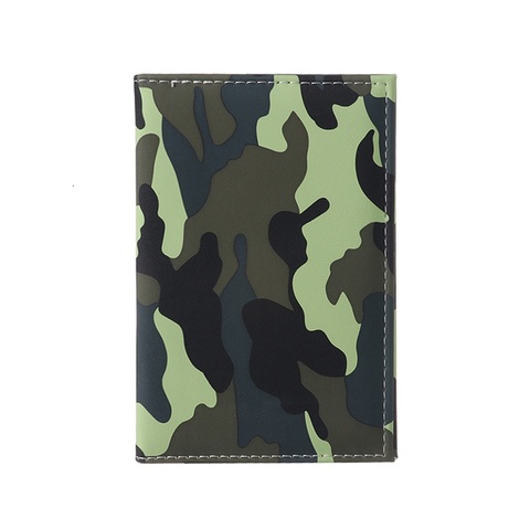 Travel Designer Army Camouflage Pu Passport Cover Women Men Credit Card ID Holder Case Ticket Wallet Document Clip Organizer ► Photo 1/6