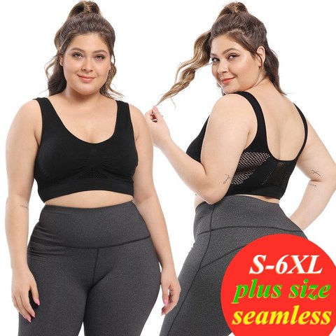 S-6XL bra plus size sports Bra seamless sexy push up bralette Women's  lingerie bras for women top Female Pitted Wireless bra - Price history &  Review