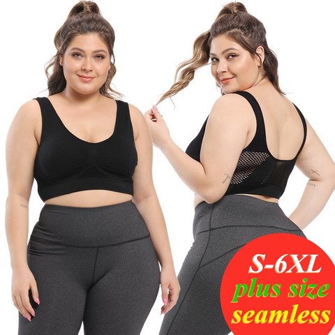 S-6xl Sexy Bra For Women Lingerie Bralette Tops Push Up Bh Plus Size  Seamless Sports Bras Large Women's Underwear