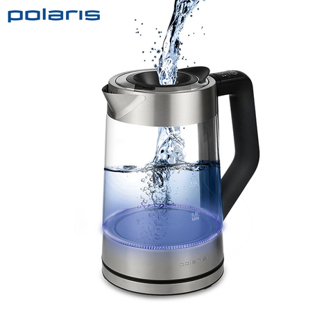 Electric kettle Polaris PWK 1710cgld volume 1,7 liters With top bay, temperature adjustment on handle and removable lid ► Photo 1/6
