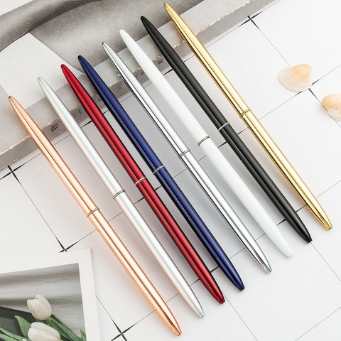 Luxury Metal Ballpoint Pen Business Office Advertising Custom Gift Stationery Rose Gold Roller Ball Pen 1.0 Mm Refill Ink Black ► Photo 1/6