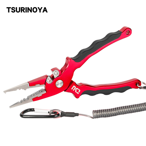 TSURINOYA Aluminum Fishing Pliers AP-170 83g Tungsten Steel Alloy Cutting Edge Hook Remover Saltwater Line Cutter Fishing Tackle ► Photo 1/6