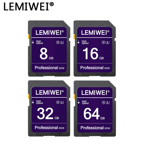 Memory Card 64GB 32GB High Speed Professional Camera Flash Card 16GB 8GB UHS-I Class 10 Lemiwei Camera Storage Card ► Photo 1/6